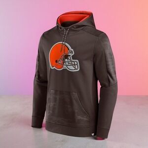 Cleveland Browns NFL Team Apparel Pullover Hoodie Brown Camo Men's Medium